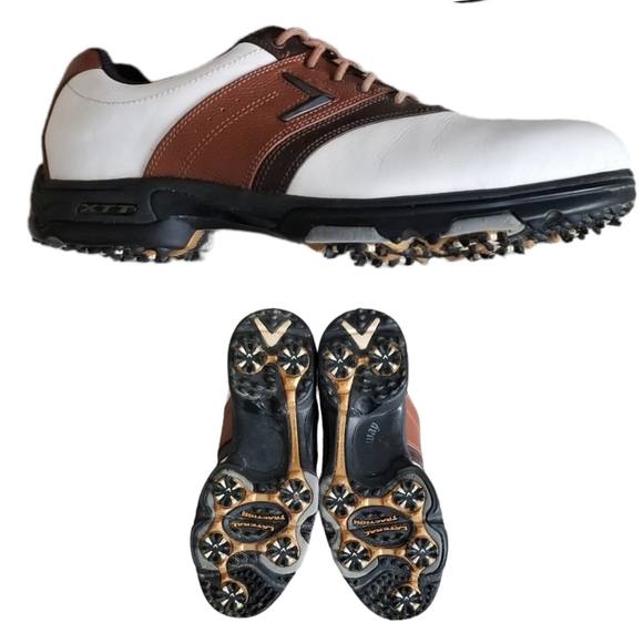 Callaway Shoes Callaway Comfort Tech Mens White Brown Leather Soft